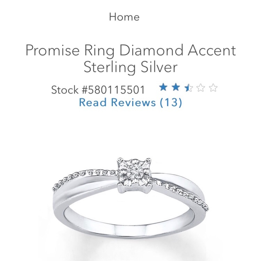 sterling silver size 4 promise ring